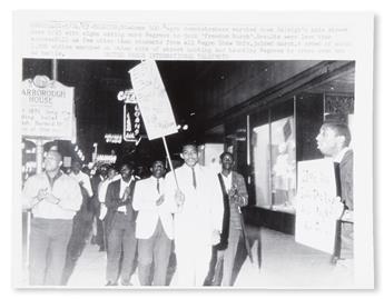 (CIVIL RIGHTS.) PHOTOGRAPHY. Group of 16 press wire service photographs from the decades of the civil rights struggle, the shooting of